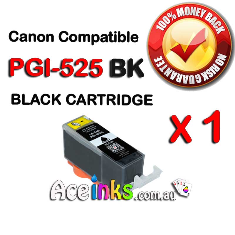 Compatible Canon PGI-525 BK With Chip